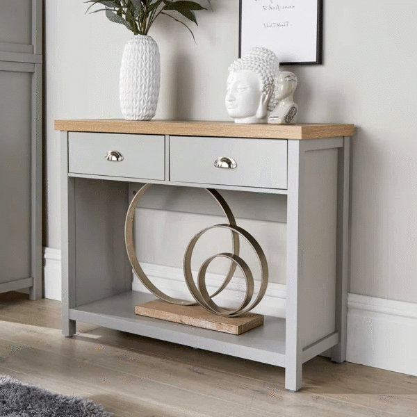 Modern Two-Tone Hallway Console Table with Drawers